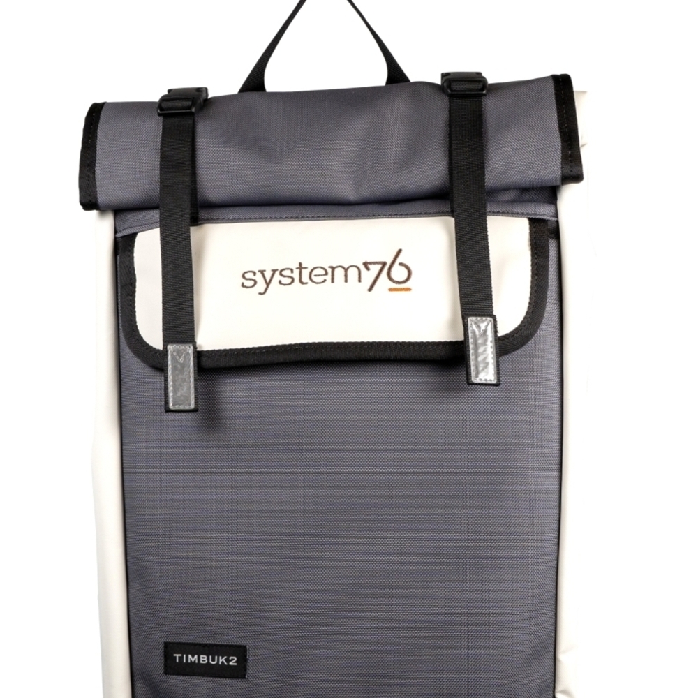 Timbuk2 Charcoal and White Roll-Top Backpack